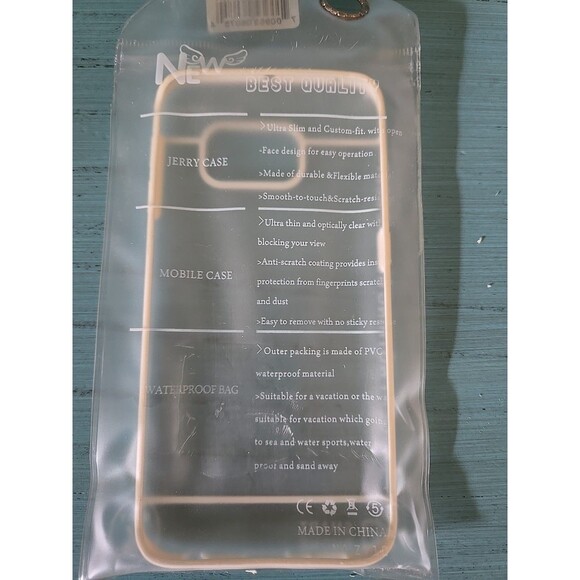 Samsung Protective Cover For Samsung Galaxy S6 Edge - Clear Beige Rim New Sealed - Picture 2 of 6